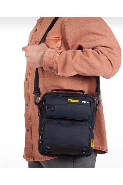 fao polo NEWISH POLO BLACK COLOR LUXURY CROSSBODY, ΧΕΡΙ ΚΑΙ ΩΜΟΣ ΤΣΑΝΤΑ (ΜΑΚΡΥ ΛΟΥΡΙ)
