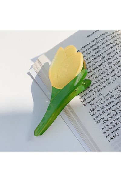 GÜLPEŞE مشبك شعر بتفاصيل توليب، مشبك مزلاج