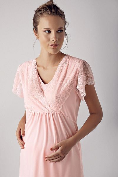 Artış Flexible Viscous Women's Maternity Pajama Set - Short Sleeve 13208