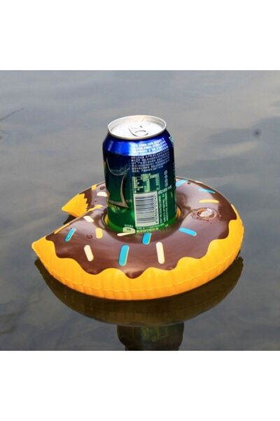 HobiShop Eğlenceyi Sevenlere Donut Şişme Deniz Havuz Bardak Tutucu Float Bar