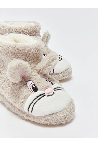 LC Waikiki 3D Baskılı Tavşan Figürlü Kız Bebek Panduf