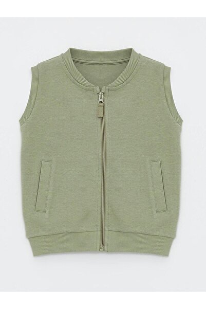 LC Waikiki Lcw Baby Crew Neck Zippered Cardigan for Baby Boy