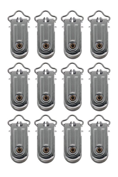 Segi Home Decor 12 Adet Bebek Emzik Zincir Klipsi, Delikli Metal Emzik Klipsi...