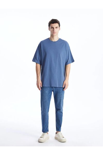 LC Waikiki Ανδρικό μπλουζάκι XSIDE Oversize Crew λαιμόκοψη με κοντό μανίκι χτενισμένο βαμβακερό μπλουζάκι