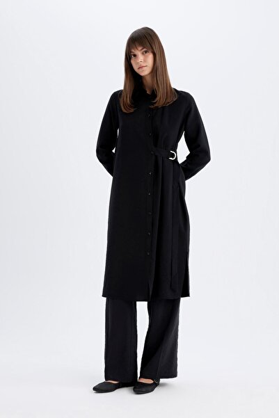 DeFacto Košilová tunika s dlouhým rukávem Regular Fit - D1432AX24HS