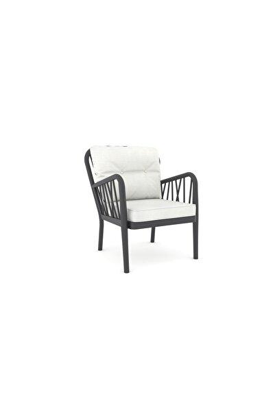 Rainbow Gala Plastik Tekli Koltuk Antrasit (2 Adet)