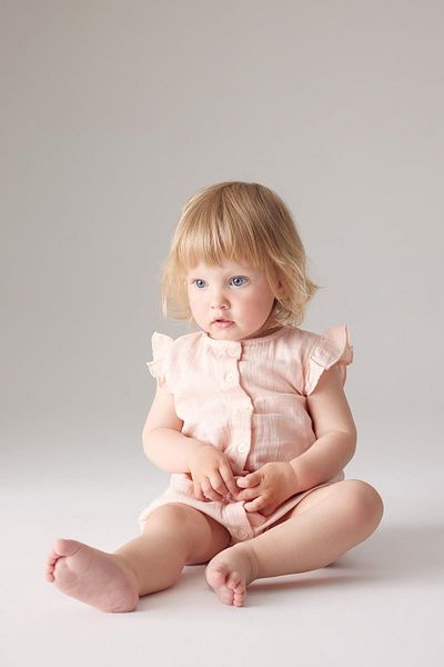 DeFacto Newborn Baby Girl Muslin Jumpsuit - Z2879a223sm