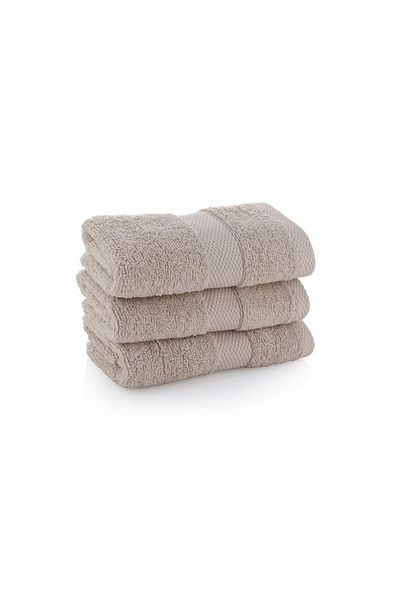 Bambum Home Bambum Cindy - Πετσέτες χεριών 3 τεμαχίων Microcotton Beige 30x50cm