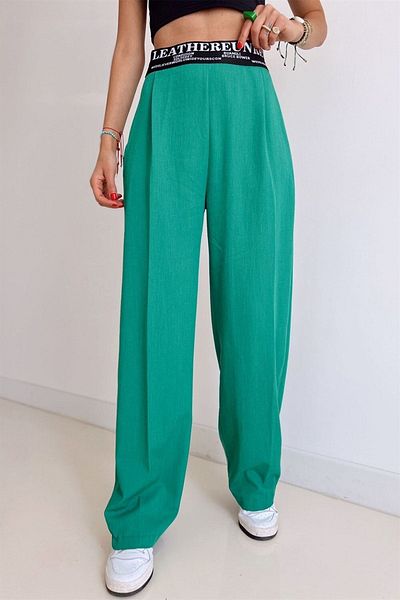 Suzi butik Women's Palazzo Trousers - Elastic Waist