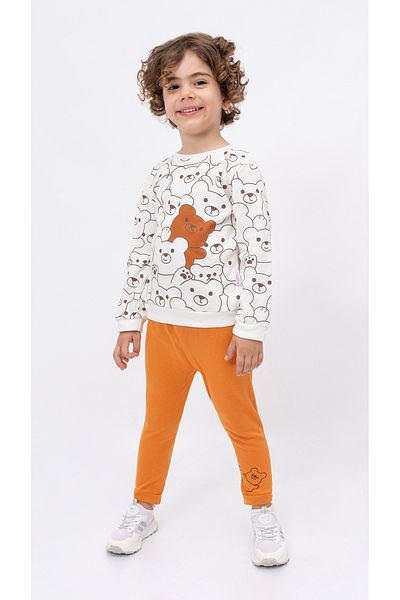 Bubito Happy Bears Patterned Cotton Baby Kids Top and Bottom Set