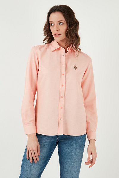 U.S. Polo Assn. Cămașă slim din bumbac cu sigla Polo SUA - G082GL0041840387