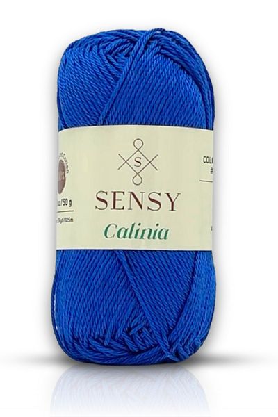 SENSY Calinia 100% bumbac mercerizat - fir albastru, croșetat dantelă, bumbac egiptean Giza