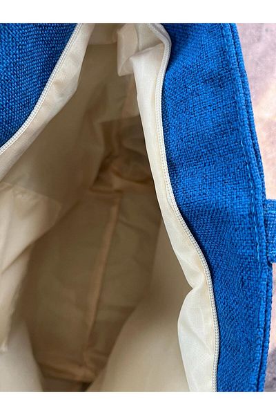 Miami Beach Large Size Zippered I.I Lined Summer Beach Bag