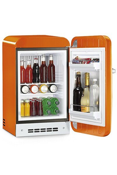 SMEG 50'S Style Retro Turuncu Mini Buzdolabı FAB5ROR Sağ Kapı