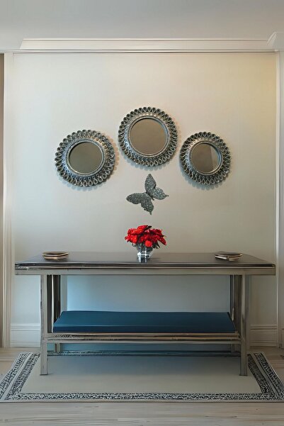 AYDİZAYN Dekoratif Polyester Üçlü Aynalar