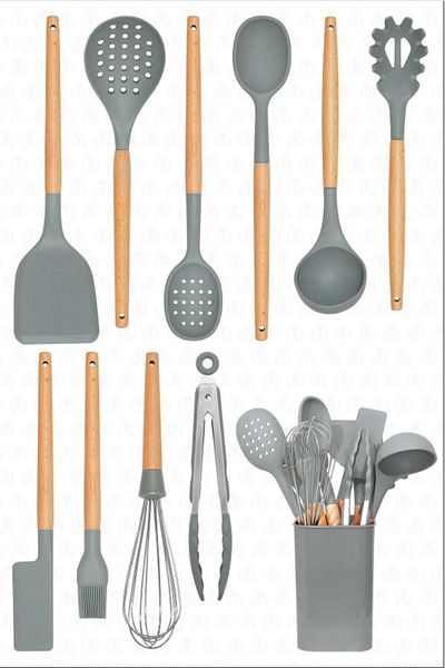 BlackBird Home Eucalyptus 11 Piece Serving Set - Heat Resistant, Fireproof and Non-Stick