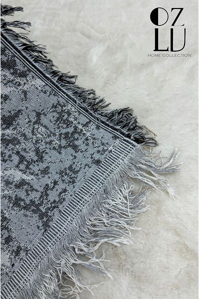 Özlü Home Cotton New Generation Sofa - Sofa Bed Cover 170X220 Marble Pattern Gray Sofa Shawl