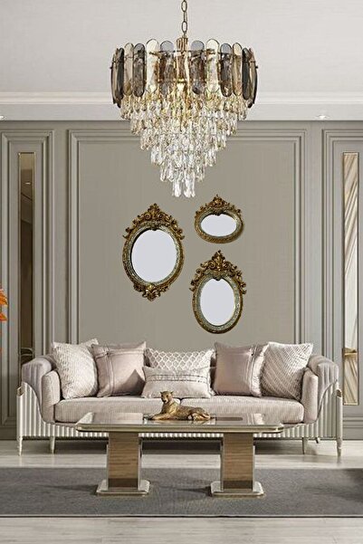 AYDİZAYN Dekoratif Polyester Üçlü Ayna