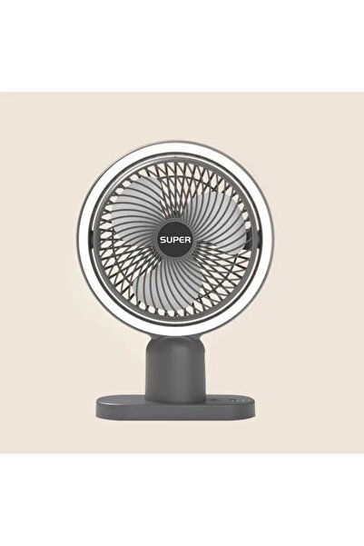 AET 3 Kademeli Masaüstü Vantilatör Şarjlı Soğutucu Usb Fan