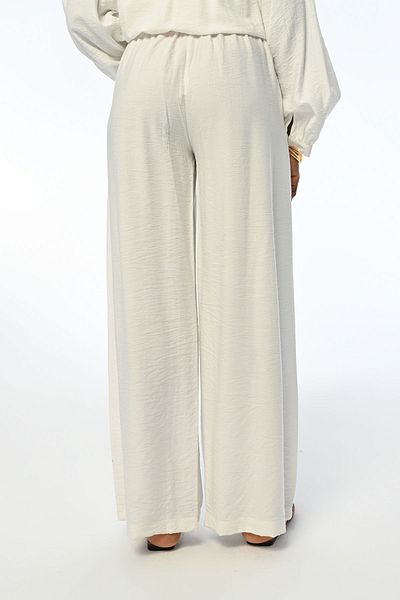 Orfeo Negro Comfortable Women's Trousers - Wide Leg and Elastic Waist, Solid Color