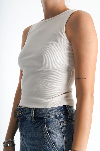 Moda Değirmeni Wicking Cream-Cream γυναικείο εσώρουχο Crop - Κολάρο Halter BG1192-314-0001