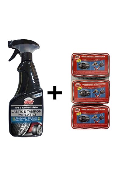 Autokit Lastik Parlatıcı Ve 3'Lü Sünger Seti