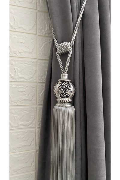 Helezoni 1 Piece Polyester Vase Strawberry Model Tasseled Bracelet - Cornice Tactical Curtain Accessory