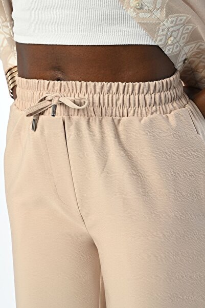 Orfeo Negro Women's Comfortable Fit - Wide Leg and Elastic Waist Trousers