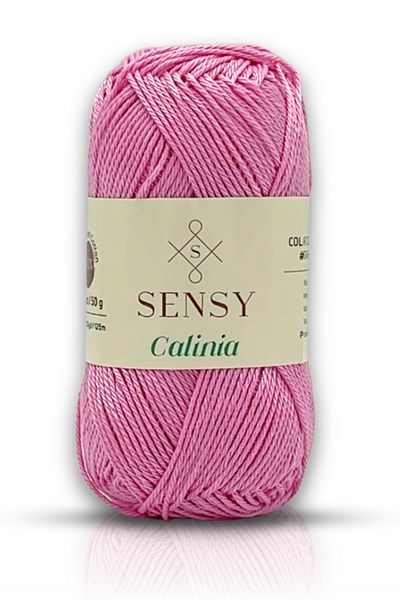 SENSY Calinia 100% Mercerized Cotton - Pink Lace Crochet Rope, Giza Corn Cotton Rope