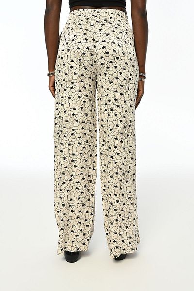 Orfeo Negro Comfortable Patterned Women's Trousers - Jacquard with Elastic Waist