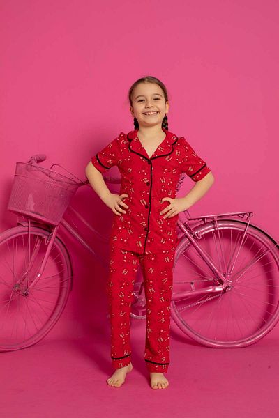 ELİTOL Buttoned Cotton Lycra Pajama Set