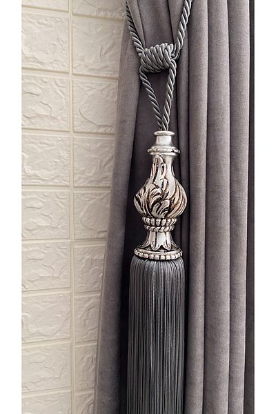 Helezoni Polyester Vase - Elegant Tufted Bracelet and Cornice Tactical Curtain Accessory 1 Piece