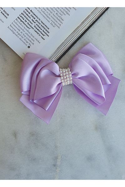 kalben accessories Agrafă de păr cu fundă cu perle din satin pentru femei, agrafă pentru femei, agrafă de păr, agrafă de păr, agrafă de păr de design