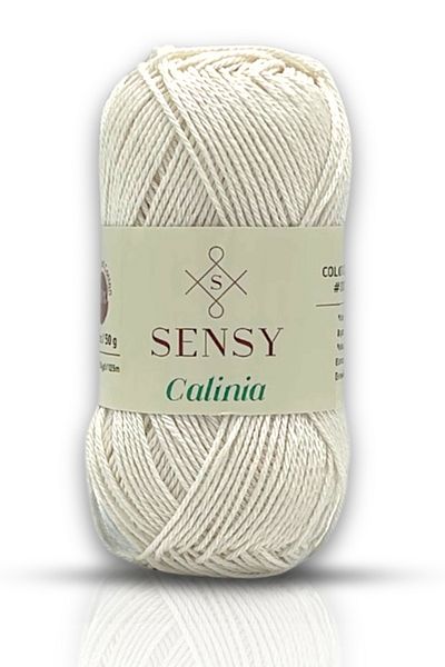 SENSY Calinia 100% Mercerized White Cotton Knitting - Rope, Lace, Crochet and Giza Egyptian Style