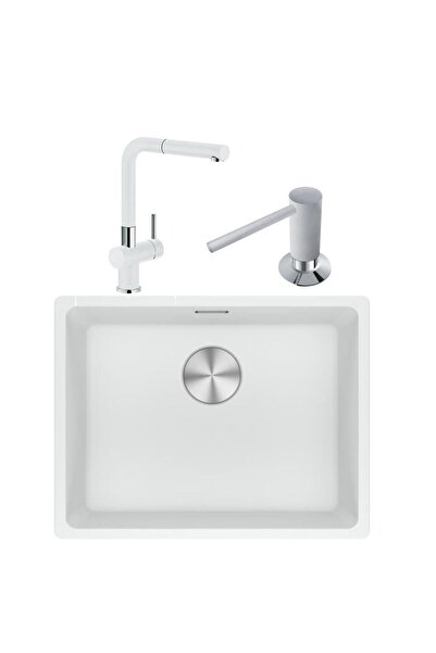 Franke Maris Mrg 210/110-52 Bianco Granit Eviye Actıve Plus Doccia Armatür Sı...