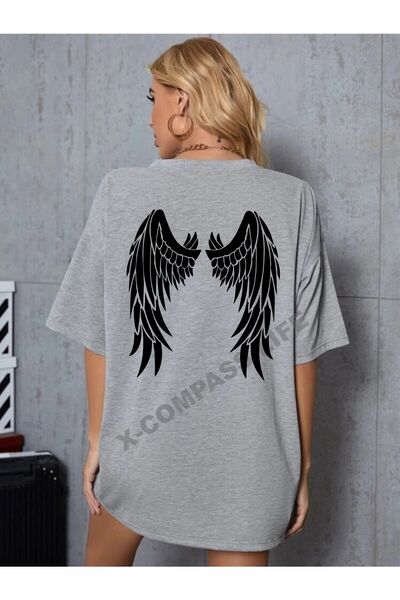 x-compass life UNISEX Oversize kroj Pamuk pakovanje leđnje krilce Thsort T-shirt