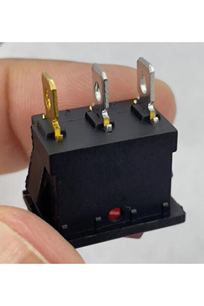 PUFFIN Mini Işıklı Anahtar 3P  Kırmızı Işık