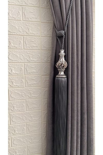 Helezoni Polyester Vase - Elegant Tufted Bracelet and Cornice Tactical Curtain Accessory 1 Piece