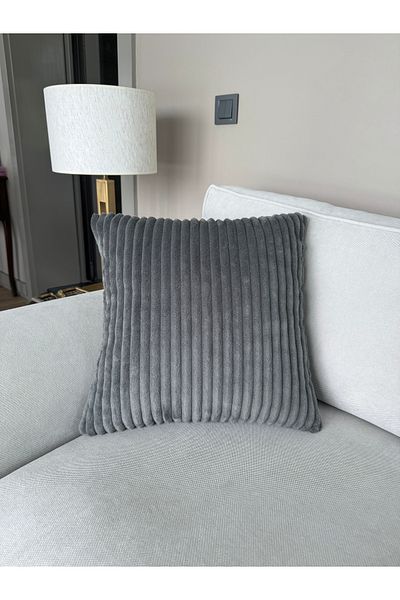 Karma Home Husă de pernă cu dungi moderne bej închis