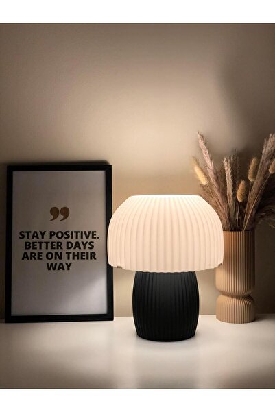 Plodna House Modern Mantar Başucu Lambası - Abajur - Masa Lambası