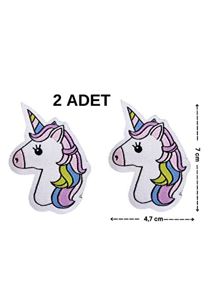 Megas Etiket Ütü ile Yapışan Unicorn Dokuma Arma/Yama