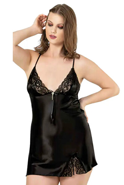 Viselya Cămașă de noapte din satin de mărime mare