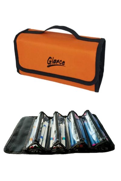 GLANCE 12 Acrylic Metallic Markers Set - 6 Vibrant Colors, Double Sided Pen
