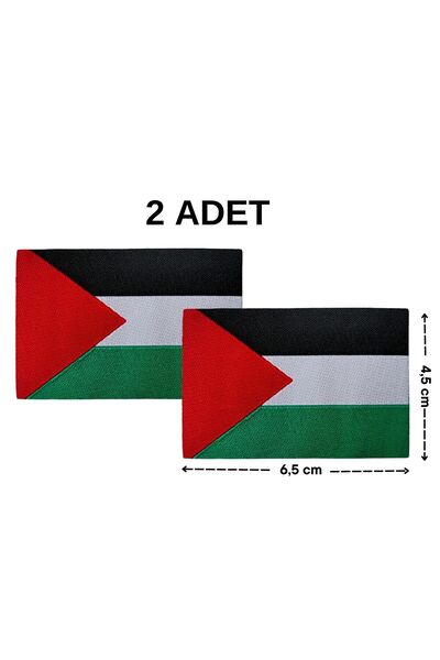 Megas Etiket Ütü ile Yapışan Filistin Bayrağı Dokuma Arma/Yama