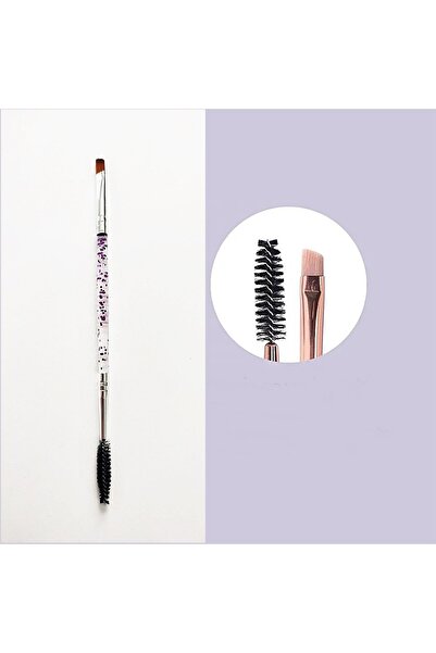 newnet فرشاة أنيقة مصممة خصيصًا - فرشاة تلوين وتشكيل الحواجب ذات نهاية مزدوجة من الكريستال