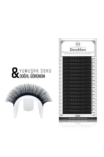 DECEMARS İpek Kirpik 0,07mm Kalınlık D Kıvrım 15mm Uzunluk