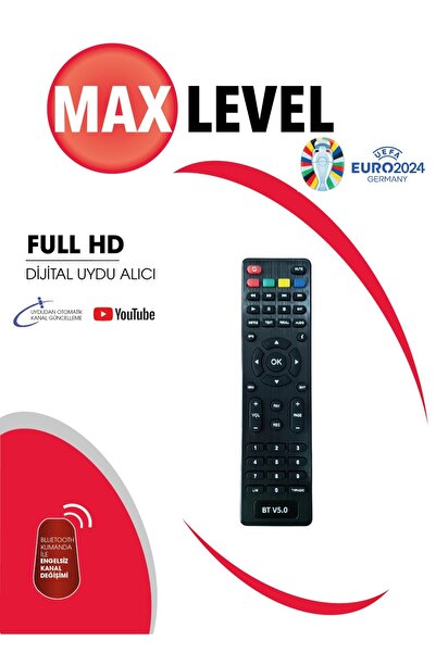 MAX LEVEL Maxlevel Hd Uydu Alıcı Tgks'li Mpeg4 Hd Tak Kullan Bluetooth Kumandalı