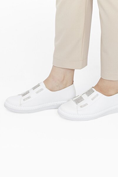 LETAO Marly Anatomical Leather Women's Sneakers - Fusped Comfort Sole, Elastic Casual Shoes