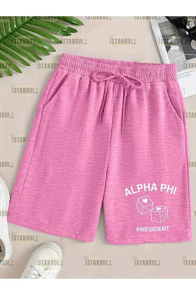 LUNAVISTA Шорти с щампа Alpha Phi President Regular Fit с джобове