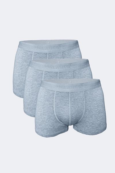 Malabadi Ανδρικό γκρι 3 Pack Modal Short Boxer 011
